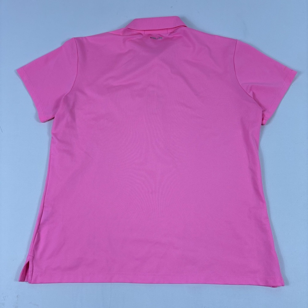 Ralph Lauren RLX Polo Shirt Mens Medium Pink Golf PGA Harbor Shores - Picture 9 of 11